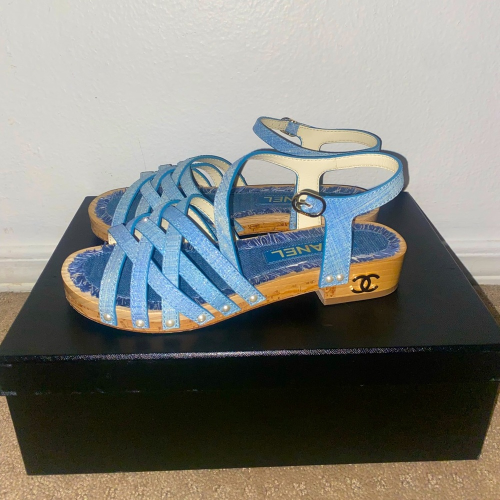 Chanel Fantasy Calfskin Strap Sandals
